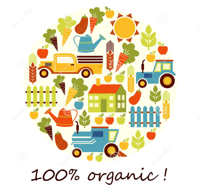 organic agriculture vector background place text 56389449