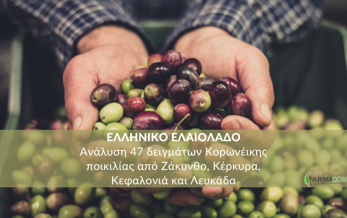 Ελληνικό Ελαιόλαδο: Ανάλυση 47 δειγμάτων Κορωνέικης ποικιλίας από Ζάκυνθο, Κέρκυρα, Κεφαλονιά και Λευκάδα