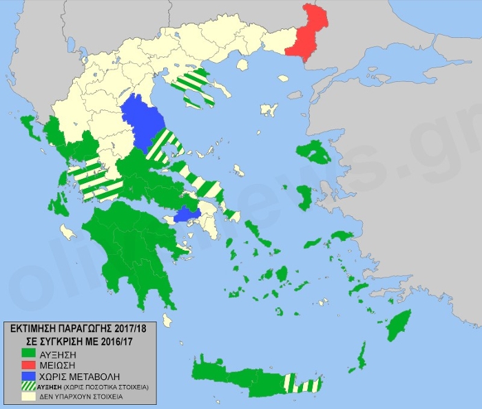 Χαρτογράφηση ελαιοπαραγωγικής Ελλάδας 2017/18