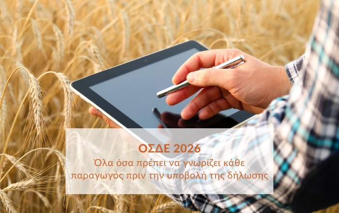 ΟΣΔΕ 2026: Όλα όσα πρέπει να γνωρίζει κάθε παραγωγός πριν την υποβολή της δήλωσης